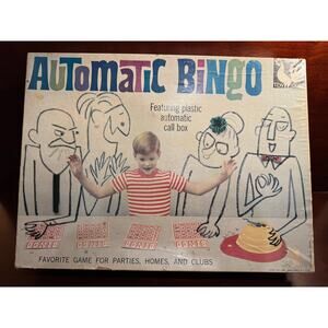 Original Box Vintage Tucker Toy Automatic Bingo Game Complete Nice Condition